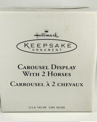 Sale! Carousel Display With 2 Horses - New - Hallmark Ornament