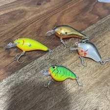 Vintage Bagley Shallow Crankbaits. Fishing Lure. Balsa B #1. Killer B. Fat Cat