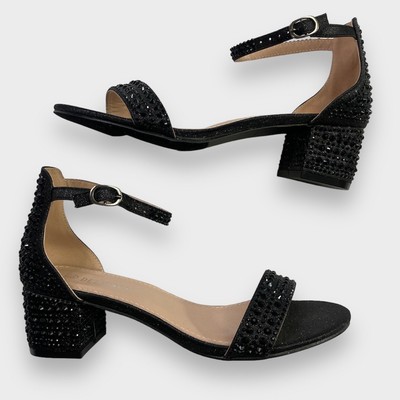 Delicacy Women s Natalie 20 Jeweled Block Heels size 6.5 Black