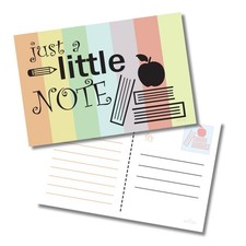 Teacher Postcards Students 50 Pk Just A Little Note Back To School Gift 4x6 In