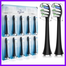 Toothbrush Heads 10-Pack for Aquasonic Black/Vibe/Duo Series Medium Bristles