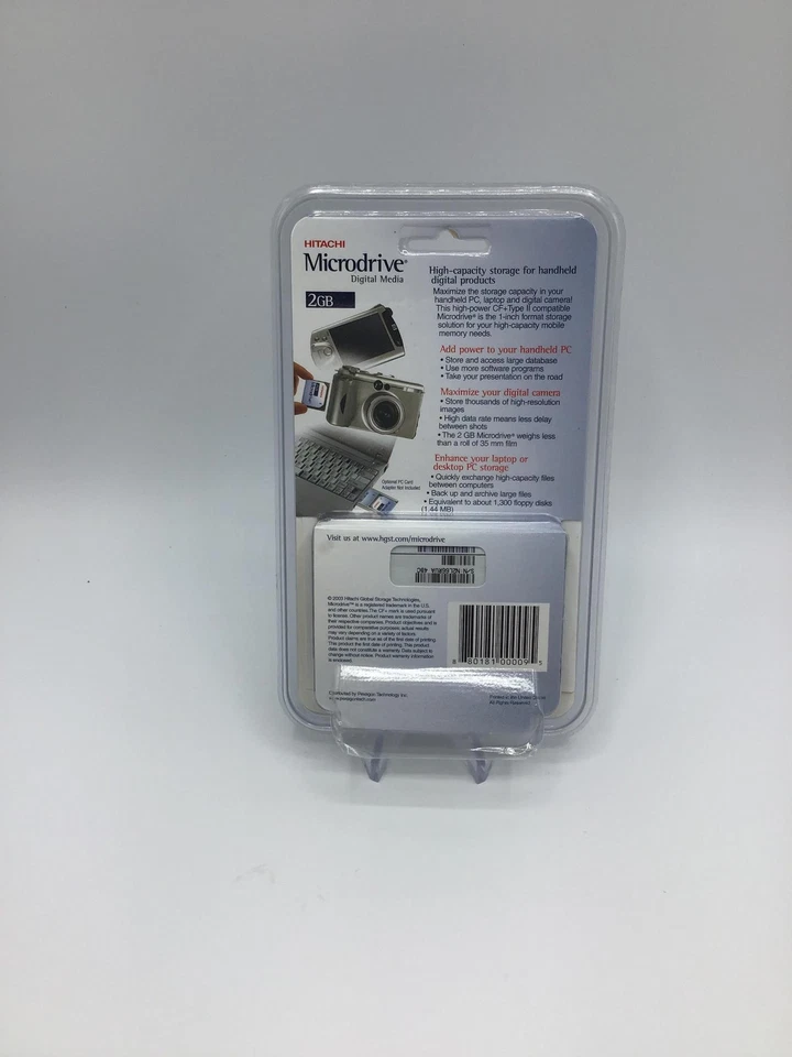 Hitachi 2 GB 08K2531 Pexagon Microdrive CF+Type II HMS360402D5CF00 (MD2GBBP) - Image 2 of 2