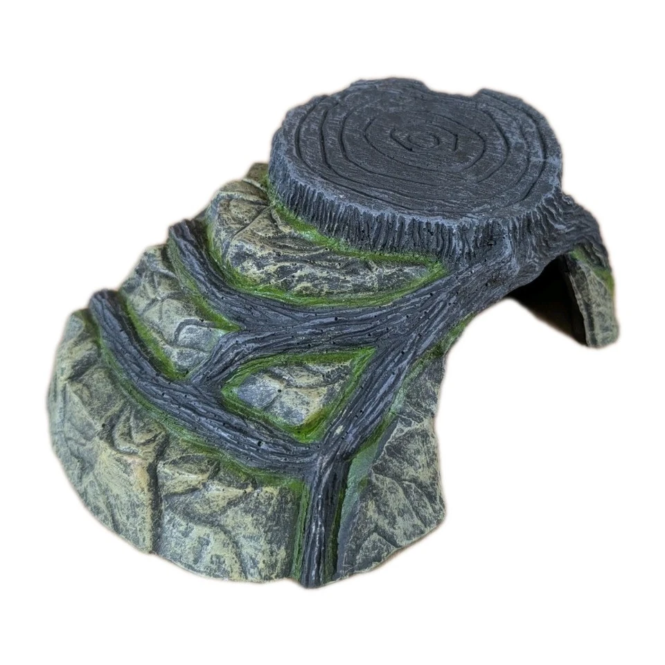 NUEVO Acuario y Reptiles y Peces Decoración Árbol Tocón Escondite Cueva Roca 9x5.5x3 Pulgadas Foto 2 de 4