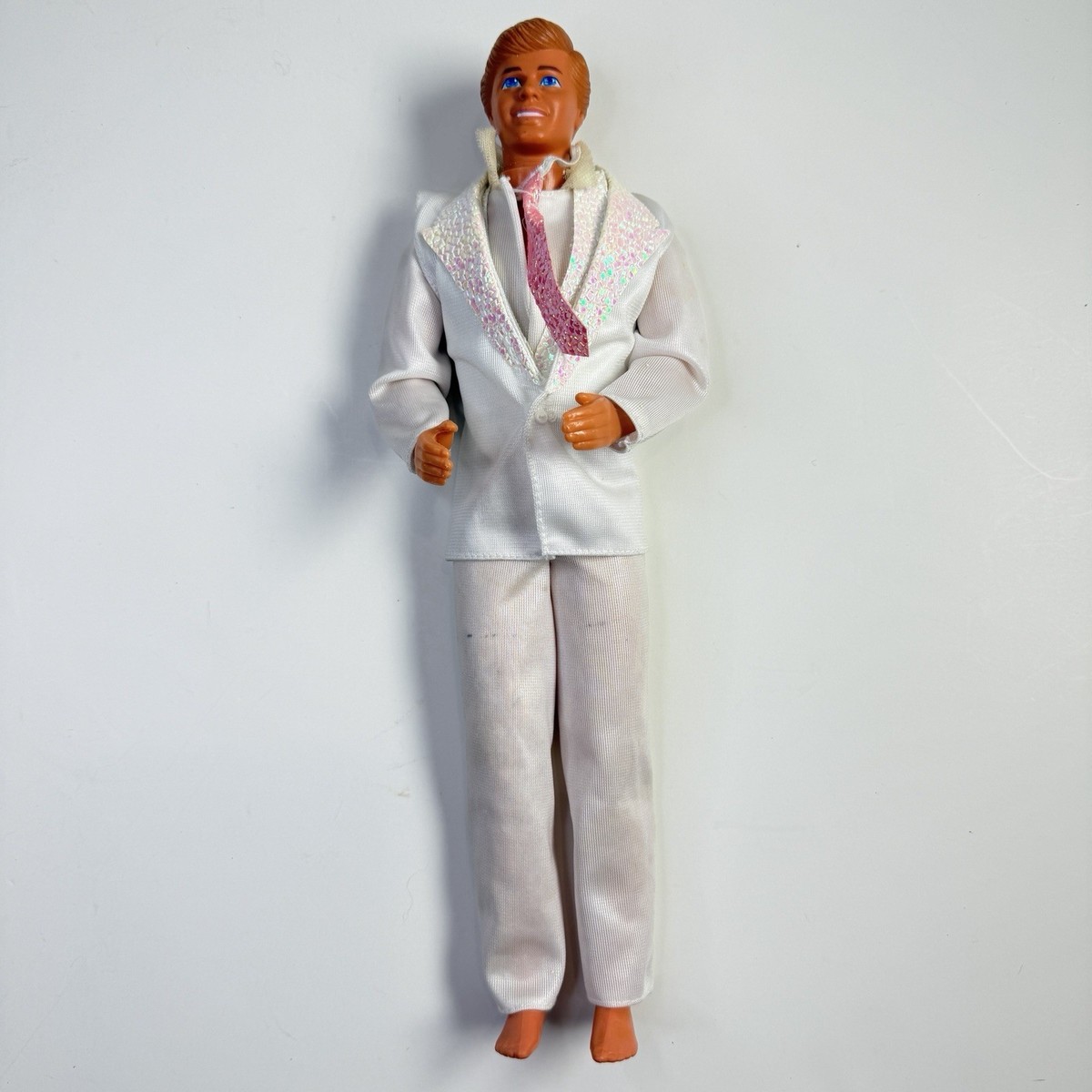 Vintage 1989 Dance Magic KEN Doll White Tuxedo Disco Jumpsuit
