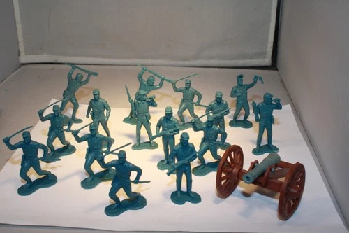 Marx Fort Apache Playset Soldier Figures Plastic Sold During 1960s USA