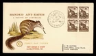 DR WHO 1960 AUSTRALIA FDC BANDED ANT EATER BLOCK WSC CACHET M78910
