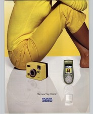 2003 Vintage Print Ad Nokia 3650 Cell Phone Retro Camera Sexy Body Yellow Outfit