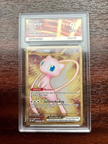 Mew ex Metal 205/165 Ace 9 151 Gold Full Art Graded Pokemon Card Secret Rare