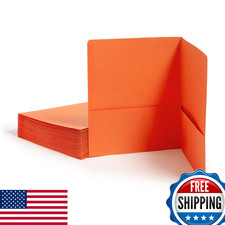 Smead Two-Pocket Heavyweight Folder 25 Pack Orange Letter Size Paper Folding