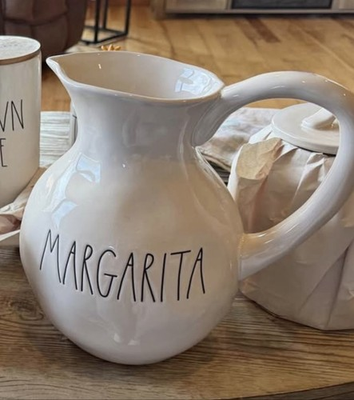 #ad #ad Rae Dunn MARGARITA Pitcher Artisan Collection By Magenta White Ceramic $34.99