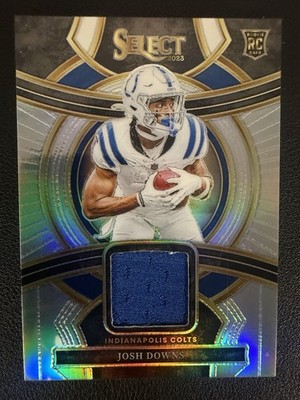 2023 Panini Select - Rookie Swatches Josh Downs #RSW-JDO Silver Prizm /99