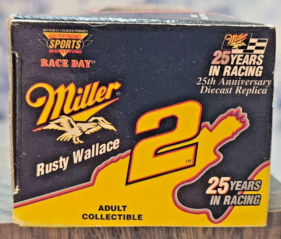 Revell NASCAR Rusty Wallace #2 Miller 1:64 Diecast New 1996 - Image 3 of 4