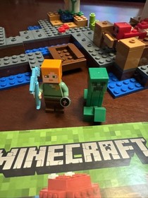 LEGO Minecraft 21129, The Mushroom Island, Complete Set w/ Manual (No Box)