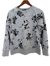 The North Face sweatshirt - medium - gray black crew neck long sleeve