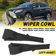 2X Left & Right Windshield Wiper Cowl Extension Trim For 2015-2017 Nissan Murano