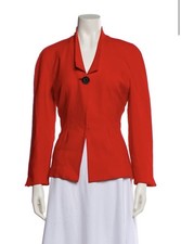 Christian Dior Authentic Solid Red Long Sleeve Blazer Jacket 6 Small