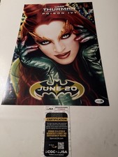 UMA THURMAN signed 12X18 photo poster BATMAN AND ROBIN Poison Ivy JSA COA