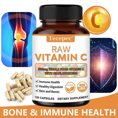 Natural Vitamin C Capsules - Good Digestive System - Bones + Immune System