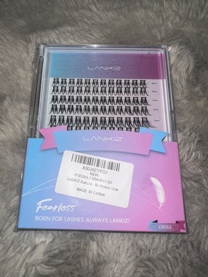 LANKIZ Lash  Mix Resuale Wide Band Cluster Lashes for Home use Cross