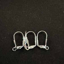 20 pr Silver Lever Back Hook Earring Findings w/Loop