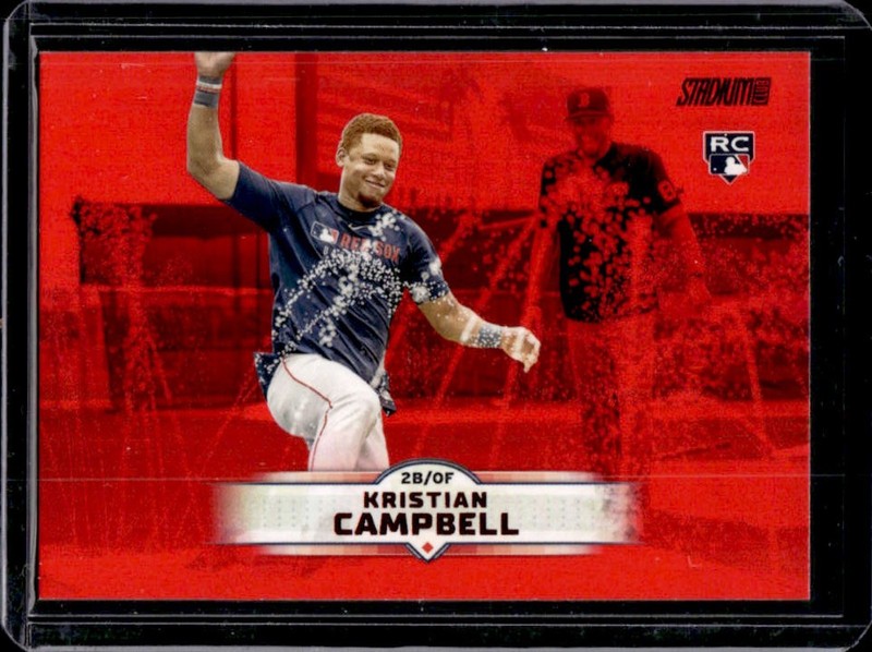 2025 Topps Stadium Club Kristian Campbell RC Red Foil Rookie #34 Sox