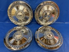 Vintage Set Of 4 196264 Chevrolet 9 12 Dog Dish Hubcaps Corvair Chevy Ii Vintage Set Of 4 196264 Chevrolet 9 12 Dog Dish Hubcaps Corvair Chevy Ii
