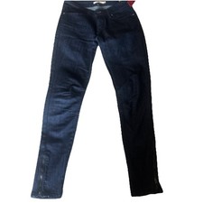 LEVIS Women's Skinny Jeans Style 711 Dark Blue Denim Slim Size 26 Zipped Bottoms