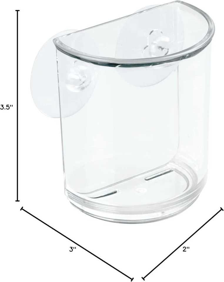 Elegante organizador de ventosa transparente - Ideal para artículos esenciales de baño, 3"x2"x3,5" Foto 4 de 4