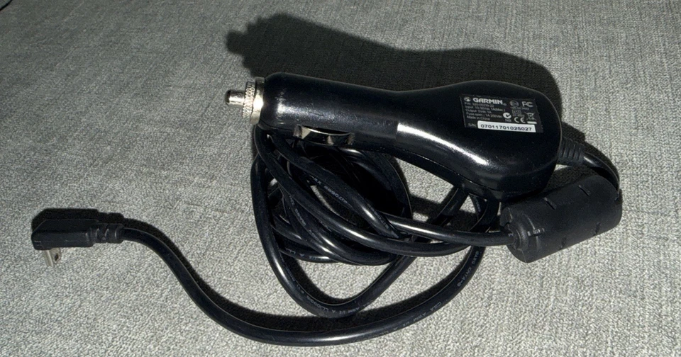 Adaptador de corriente cargador coche vehículo mini USB original Garmin Nuvi 320-00239-22 GPS Foto 4 de 4