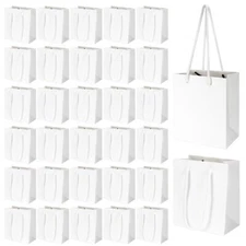 50 Pack 4 x 2.4 x 4.6 Inches Mini Gift Bags, Extra Small Gift Wrap Paper bags...