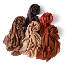 Glitter Chiffon Long Hijab Scarf Women Muslim Head Cover Wrap Shawls Headscarf