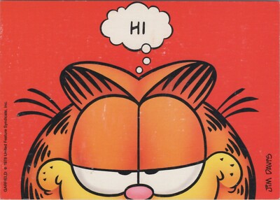 Garfield Close Up Face Eyes Hi Greetings postcard LP7