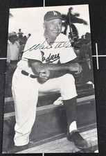 Walt Alston Signed Postcard JSA COA Dodgers Brooklyn HOF