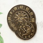Artistic Elegance Made With Aluminum Sun And Moon Clock And Thermometer