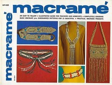 Macrame Belt, Purse, Necklace Patterns 1971 Macrame Craft Book HP400 Lynn Paulin
