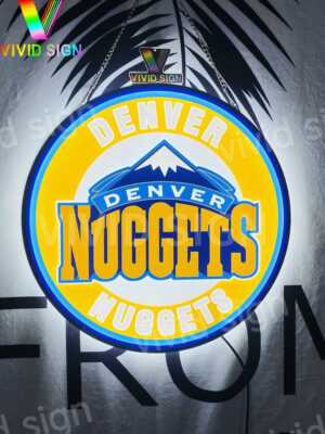 Denver Nuggets 16''x16'' 3D LED Neon Beer Bar Sign Display Light Lamp