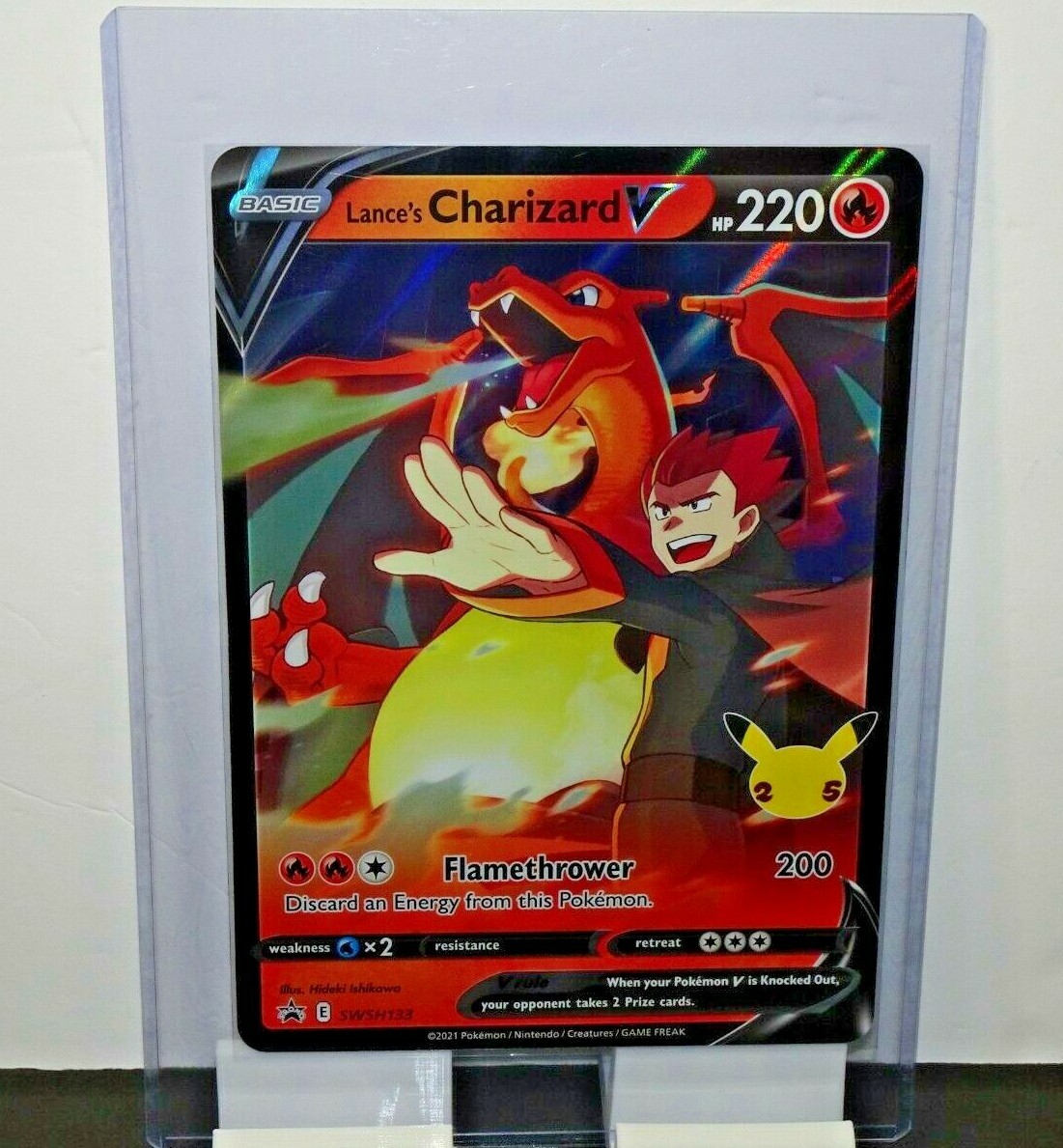 2021 JUMBO LANCE'S CHARIZARD V Celebrations 25th Holo Promo 2021 JUMBO LANCE'S CHARIZARD V Celebrations 25th Holo Promo