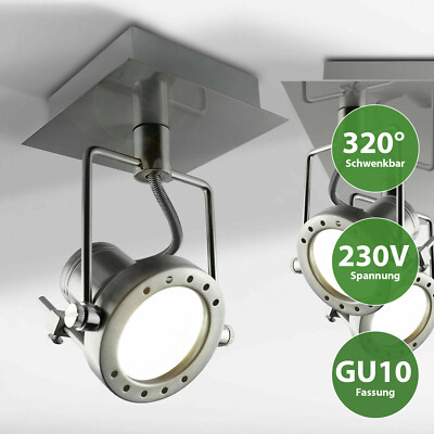 LED Deckenleuchten Deckenspots Reflektor Deckenstrahler Spots Aufputz GU10 230V