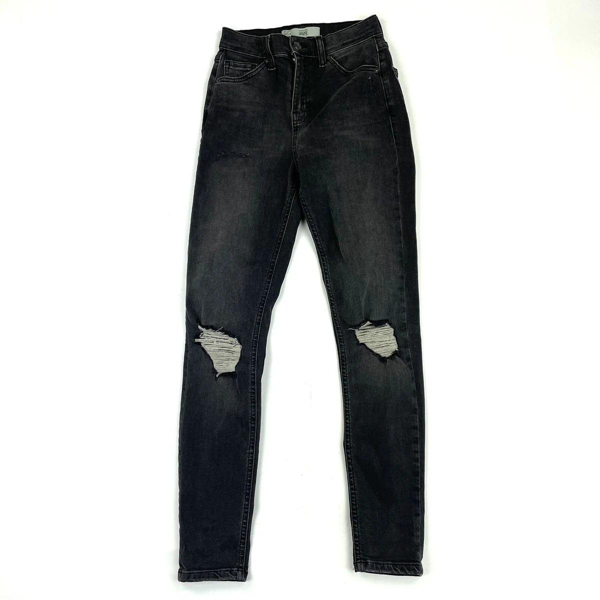 Topshop grey cheap ripped jeans