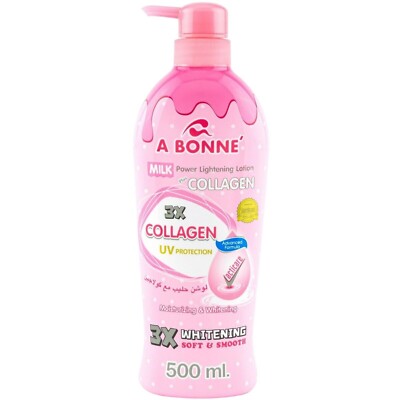 A Bonne milk power lightening lotion plus collagen 500ml.