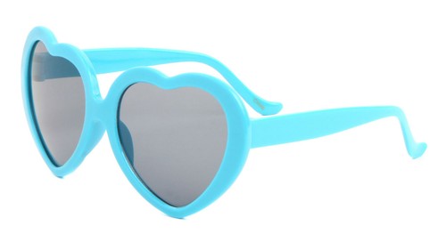 KIDS YOUTH GIRLS HEART SHAPED SUNGLASSES LOVE RETRO CLASSIC CASUAL FASHION CUTE - Picture 2 of 4