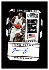 2020-21 Panini Contenders Draft Picks Game Ticket Red Autograph Tyrique Jones RC