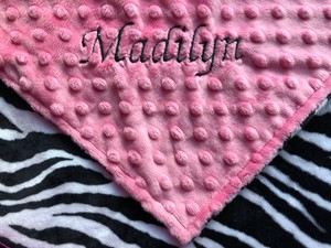 personalized minky baby blanket