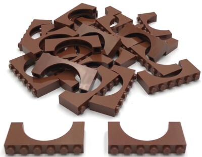 Lego 25 New Reddish Brown Arches 1 x 6 x 2 Medium Thick Top Parts