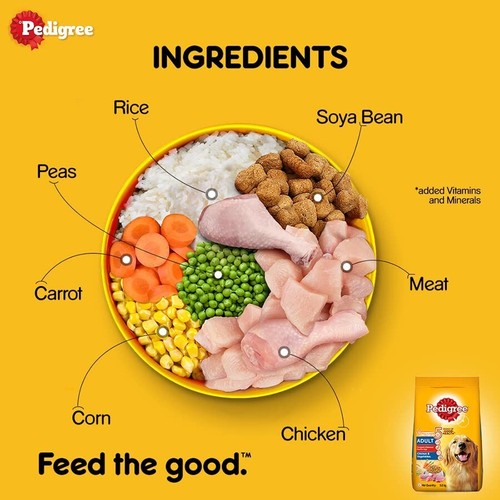Pedigree Adult Dry Dog Food, Chicken & Vegetables Flavour, 3kg Pack - Picture 4 of 6