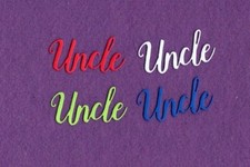 UNCLE die cuts scrapbook cards