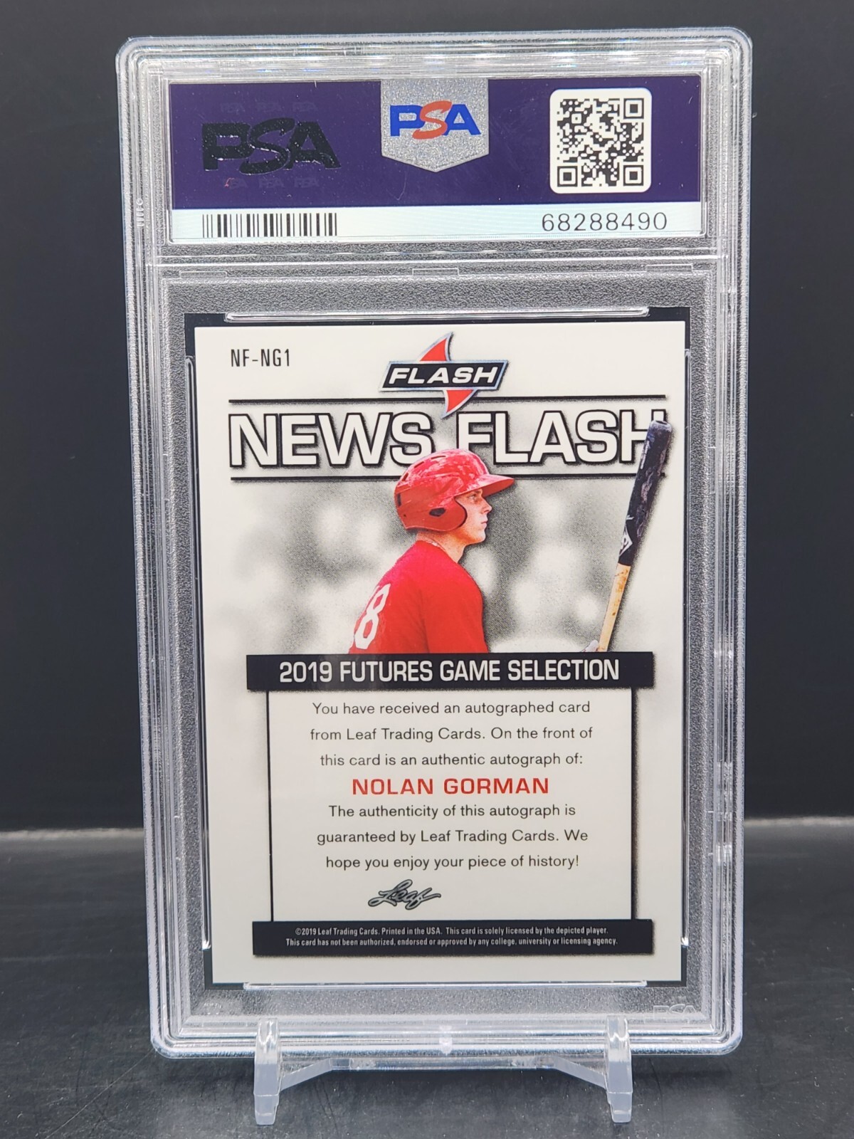 2019 Leaf Flash Nolan Gorman Auto News Flash Autographs NG1 PSA 10 eBay