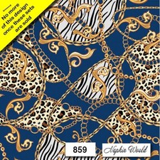  859 TWO Paper LUNCHEON Decoupage Art Craft Napkins - BLUE GOLD PATTERN DESIGN