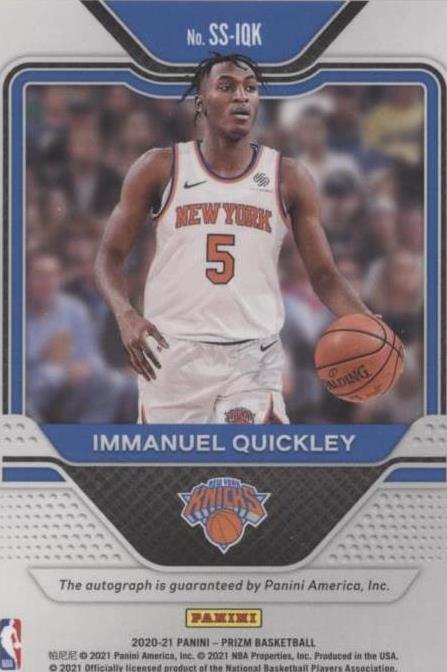 Immanuel Quickley Prizm RC Auto ルーキー NBA Immanuel Quickley 2020-21 Panini Mosaic Rookie Asia Red Wave
