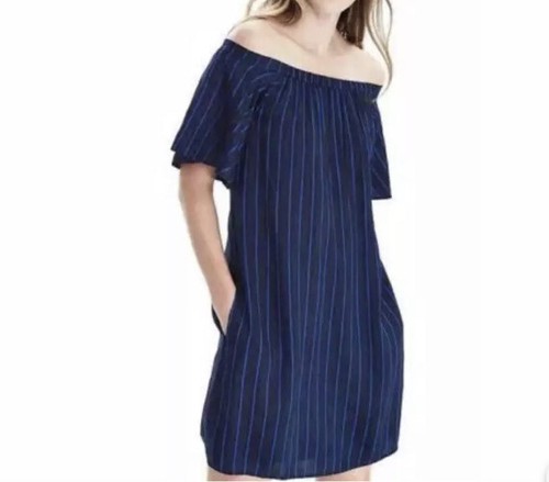 Banana Republic Blue Striped Off 